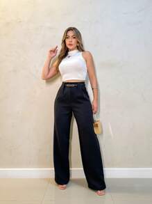 Women Pants - 黑色 - 查看 5