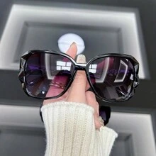 1 pieza Gafas de moda cuadradas vintage, clásicas y elegantes con montura poligonal grande para mujer y hombre, ideal para verano, playa, vacaciones, exterior y viajes