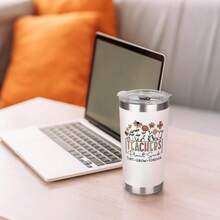 ของขวัญขอบคุณครู - ของขวัญครูสตรี - ของขวัญขอบคุณสำหรับครู - ของขวัญสำหรับครู - ของขวัญวันเกิดของครู - ของขวัญสำหรับครูกลับไปโรงเรียน - ของขวัญเกษียณอายุของครู - ชุดแก้วน้ำ 20 ออนซ์พร้อมหลอดและแปรงทำความสะอาด - สีขาว - ดู 5