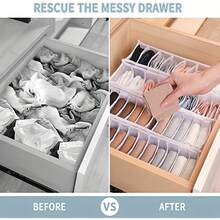 10pcs Household Underwear Storage Box Jeans Organizer Dividers, Dormitory Socks Sorting Box With Mesh - 10 - View 9