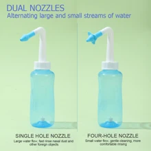 Sistema de lavado nasal para alivio de sinusitis - Limpieza profunda de los conductos nasales, diseño cómodo y fácil de apretar, a prueba de fugas - Incluye botellas prácticas para el lavado nasal