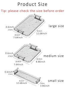 1pc Acrylic Clear Serving Tray With Handle Decorative Tray Organiser For Ottoman Coffee Table Countertop With Handles Luxurious Storage Rack For Kitchen Spices, Snacks, Cosmetics Organizer, Fridge, Home Necessity Back To School