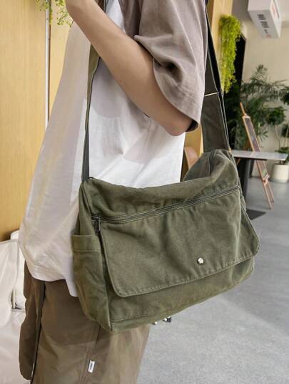Cool Vintage Y2K Hobo Shoulder Bag In 4 Colors, Canvas Material With Large Capacity For School, Business, Outdoor Parties, Gift Bag Commute Freshmen High School College Dorm For Books Practical Sling Bag Dad Gifts Boyfriend Gifts Vacation Chest Bag Side Bags Satchel Bag Leather Bag Hobo Bag For Men Gifts For Men Travel Essentials Holiday Essentials Camping Sling Bag For Men Summer Back To School Bag Pack Cross Body Bag Spring School Supplies Messenger Bag