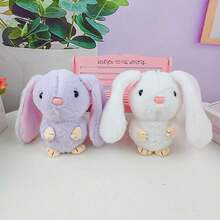 1pc 13cm Cute Big-Eared Rabbit Keychain Pendant Doll Plush Doll - Multicolor - View 3