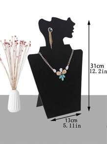 1件优雅珠宝展示架，适用于项链、耳环和吊坠 - 完美的节日珠宝展示道具，理想的圣诞礼物，适合特殊场合的时尚收纳架，用这款别致的展示方案提升您的珠宝收藏，非常适合新年庆祝活动和情人节惊喜，为您的家居装饰增添一丝魅力，完美展示您最喜爱的配饰，时尚爱好者和送礼者的必备之选。 - 黑色 - 查看 3