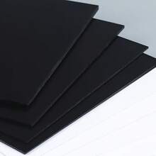 5 Sheets Black And White ABS Plastic Sheet 7.87 Inch X 11.81 Inch Rectangular Plastic Sheet Acrylic Panel, For Handicraft Sign Photography Painting 1mm/3mm/5mm Thick Flexible High Strength Plastic Sheet, ABS Plastic Sheet - Black - View 6
