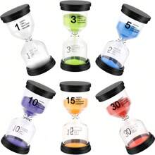 1/4/6pcs Colored Timer, 1/3/5/10/15/30 Minutes Sandclock Timer, Suitable For Games, Classrooms, Home Offices And Multiple Scenarios Best Gifts Birthday Graduation