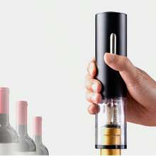 1入家用便攜式電動紅酒瓶開瓶器，乾電池版本，紅酒瓶開瓶器 - 彩色 - 查看 3