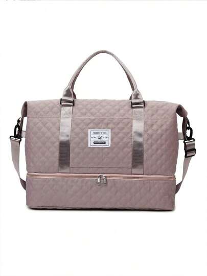 Bolsa de almacenamiento de equipaje, plegable y portátil, ampliable, para viajes de fin de semana y pernoctación, bolsa de hospital, impermeable con separación de seco y húmedo, de gran capacidad multifuncional, con bolsa para carrito, bolsa de fitness portátil, bolsa de embarque, bolsa de viaje rosa para maleta, bolsa de gimnasio, bolsa de lona, bolsa de viaje para equipaje, bolsa de fin de semana, bolsa de invierno para vacaciones, para la escuela, accesorios escolares