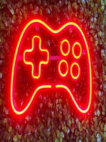 Luminária De Parede Controle Video Game Neon Led Decoração Luz 110/220V