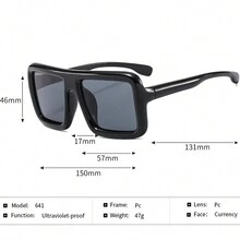 复古全框方形时尚眼镜，适合骑自行车、开车、旅行、钓鱼和日常佩戴