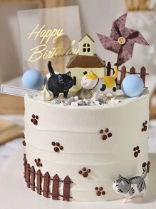 3/6/9/18PCS Cute Miniature Cats Landscape Lovely Cats Figurines Fairy Home Garden Animals Kitten Adorable Cupcake Christmas Birthday Gift For Home Garden Decor Ornament Supplies(Random),Cat,Miniature,Fairy