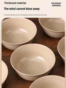 Một Thìa, Một Bát, Bộ Dao Kéo Rơm Lúa Mì Bằng Nhựa Nhà Bếp, Đĩa Ăn Tối, Đĩa Tráng Miệng, Bát Ngũ Cốc, Cốc, Bộ Dao Kéo Cắm Trại Ngoài Trời Bằng Nhựa Nhiều Màu Sắc Không Thể Phá Hủy - Nhiều màu - Xem 8