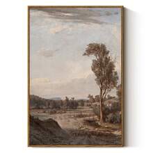 1入組經典景觀畫框架油畫，鄉村風景藝術畫布印刷，浴室畫像牆面裝飾，農舍辦公室家居牆面裝飾，16*24英寸 - 夏日午後 - 查看 6