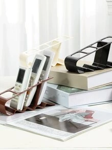 "Easy Access" 1Pc Multi-Compartment Remote Control Organizer - Creative Desktop Storage Rack For Home Use, Durable Plastic