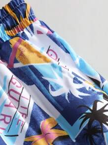 Men Allover Print Shirt & Shorts - White - View 7