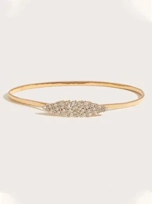 1pc Women's Rhinestone Diamond Shaped Metal Elastic Waist Belt Halloween Summer, School Fall, Autumn, Halloween - A - View 9