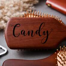 1pc Name Carved Comb, Personalized Gift, Handmade Party Accessory, Custom Hair Comb, Custom Gift, Personalized Gift
