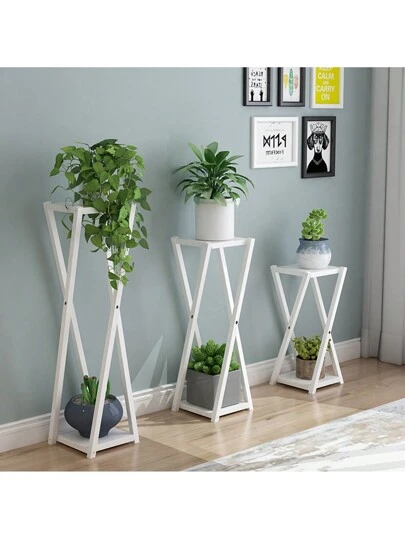 2-Tier Metal Plant Stand X-Shape Outdoor Indoor Flower Pot Rack Display  Shelf Planter Holder Rack | SHEIN USA