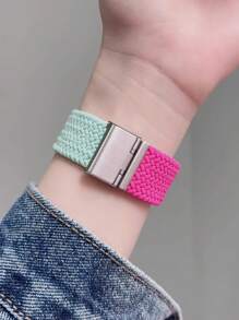 2pcs/Set Adjustable Breathable Woven Watch Band & Soft Hollow Silicone Protective Watch Case, Compatible With Apple Watch 38/40/41/42/44/45/46/49mm, Compatible With Apple Watch Series Ultra/SE/11/10/9/8/7/6/5/4/3/2/1, Smartwatch Accessories - Multicolor (no Watch) - View 5