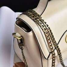 金属扁链肩带，钱包链，肩包链替换配件 - 銅色 - 查看 8