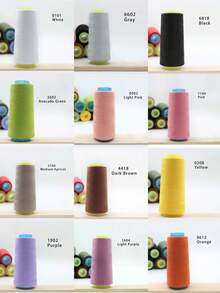 24色家用縫紉線，2000m卷，40/2重量，適用於手工和DIY刺繡 - 2000公尺多色縫紉線 - 查看 4