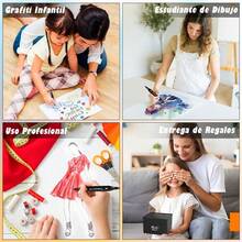 60 Colores marcadores, plumones doble punta,Colorido marcadores punta pincel de secado rápido y sin decoloración, fácil de transportar, para principiantes, Profesionales, Diseñadores, Artistas para dibujar, Garabatear,Adecuado para dibujar, pintar, escribir a mano o colorear(Con bolsa de tela) - Multicolor - Ver 7