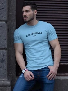 Men T-Shirts - 淺藍色 - 查看 1