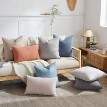 1 件米色纹理装饰枕套（不含枕芯），现代农舍亚麻外观凸起纹理靠垫套，适用于卧室、餐厅、床、沙发、汽车、装饰、所有季节 - 米色 - 查看 10