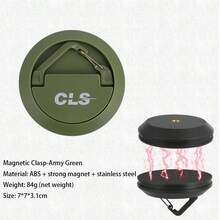 戶外磁力掛鉤，適用於露營帳燈和帆布床頂固定，無需開孔磁力懸掛吸盤，適用於露營燈 - 黑色 - 查看 6