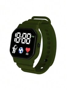 LED Space Boy Touch Screen Electronic Watch For Kids, Boys And Girls - Black - View 16