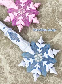 1 pieza Varita mágica de princesa para niños con forma de copo de nieve, efectos de sonido y luz de colores, regalo para niñas, accesorios de disfraz para vestirse, fiesta (batería no incluida), juguetes de sirena, disfraz de Halloween para niños, vestido de princesa para niñas, disfraz de niños, disfraz de carnaval para niños, disfraz de niños