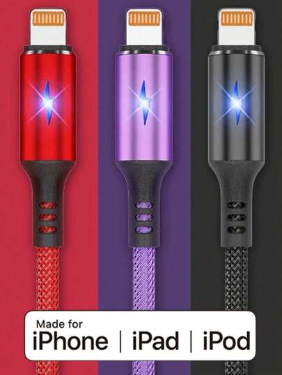 BinBoom MFi Certified Lightning Charging Cable, Fast Charging, Compatible With IPhone 14/13/12/11 Pro Max/XS Max/XR/XS/X/8/7 Plus