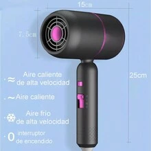 Secador de pelo iónico, secador de pelo profesional de 1800 vatios, tecnología de iones negativos, 3 ajustes de calor/2 velocidades/enfriamiento, incluye 1 difusor de viento pegajoso, adecuado para salones de belleza en casa, viajes, señoras y niños. - Tipo de Enchufe A USA (110-127V) - Ver 3