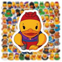100张大号卡通橡皮鸭贴纸，可爱美观的涂鸦贴纸，适用于水瓶、笔记本电脑、手机、滑板、吉他、行李箱、剪贴簿、头盔、自行车、摩托车、汽车、派对装饰和礼品。 - 金色 - 查看 4