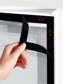 1pc Insect-Proof Window Screen & Curtain, Self-Adhesive Mosquito Netting, Breathable,  And Not Easily Detachable
