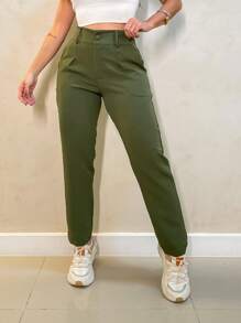 Women Pants - 綠色 - 查看 1