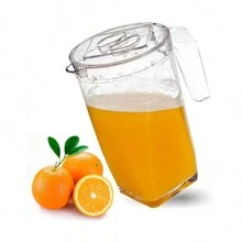 Jarra com Tampa Acrilica 1,2 Litros Transparente Agua Suco Bares e Restaurantes Pequena