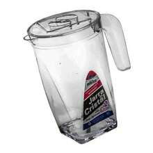 Jarra com Tampa Acrilica 1,2 Litros Transparente Agua Suco Bares e Restaurantes Pequena