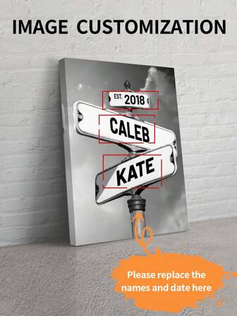 1 pieza Póster de lienzo personalizado con el apellido familiar, decoración de pared tipo señal de calle, póster de nombre personalizado, decoración del hogar, arte de lienzo para sala de estar, dormitorio, cocina, regalo y decoración perfectos, estilo vintage refinado, minimalista personalizado, único, regalo ideal para él/ella, aniversario, Día de la Madre, cumpleaños, Día del Niño, decoración del hogar, recuerdo, reutilizable, lindo, de alta calidad