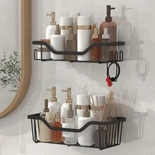 1 件壁挂式浴室置物架、淋浴架、免钻三角收纳架，适用于浴室厨房、浴室配件 - 彩色 - 查看 13