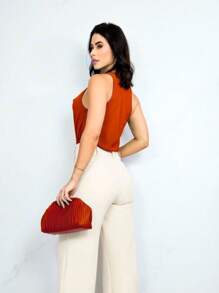 Women Blouses - Burnt Orange - View 2
