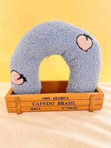 1入組貓形狀小U型枕頭，柔軟的頸部保護枕，寵物狗和貓舒緩枕，僅適用於寵物 - 彩色 - 查看 14