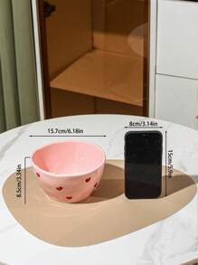 1pc Ceramic Plate, Solid Color, Personalized, Household, Dinner Plate, Japanese-Style Breakfast Plate, Kitchenware Christmas Gift - Multicolor - View 5