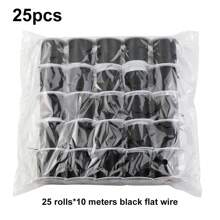 25 Rollen/Beutel 10m/Rolle 0,8 mm dicke, mehrfarbige elastische Schnur für DIY Perlenarmband, Halskette und Bastelarbeiten