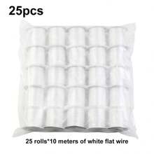 25 Rollen/Beutel 10m/Rolle 0,8 mm dicke, mehrfarbige elastische Schnur für DIY Perlenarmband, Halskette und Bastelarbeiten