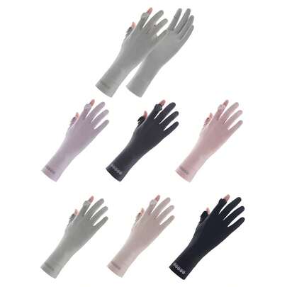 1 đôi găng tay chống nắng, găng tay lụa băng đi xe đạp mùa hè