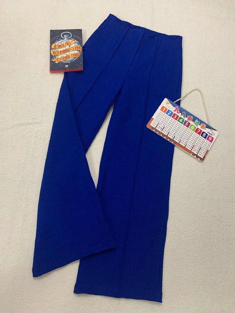 Women Pants - 寶藍色 - 查看 1