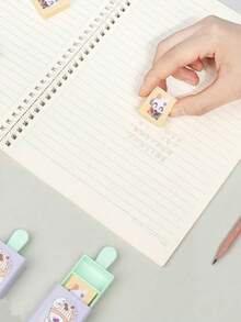 2 cục tẩy hộp ma thuật sáng tạo màu sắc ngẫu nhiên, cục tẩy hoạt hình dễ thương bán buôn không để lại nhiều cặn, sạch sẽ và trong suốt, tươi mới và đáng yêu, đầy đủ các họa tiết cá nhân hóa, đáng yêu, có thể được sử dụng để viết hàng ngày, vẽ và lau, học tập hàng ngày, ghi chú trong lớp học, bài tập viết, xóa bản nháp thiết kế, v.v. Mềm mại và dễ sử dụng, lựa chọn thoải mái, nhỏ gọn, dễ mang theo. - Nhiều màu - Xem 6