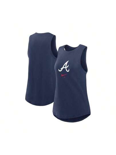 Nike Women's Navy Atlanta Braves Legacy Icon High Neck